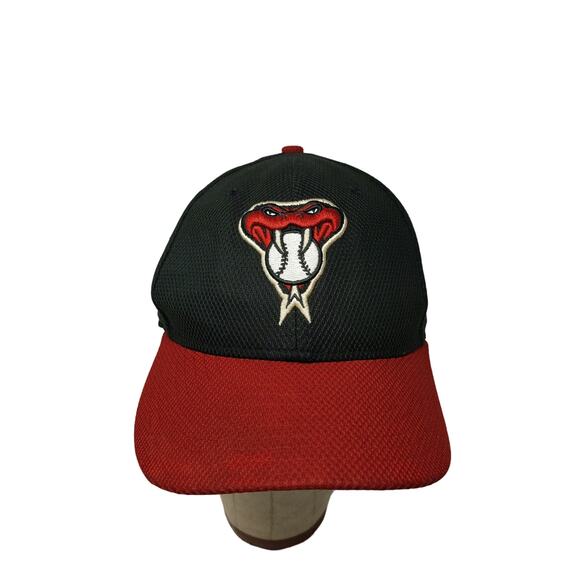 New Era 59Fifty Arizona Diamondbacks D Backs Fitted Hat Size 7 1/4 Black Red - Picture 1 of 12